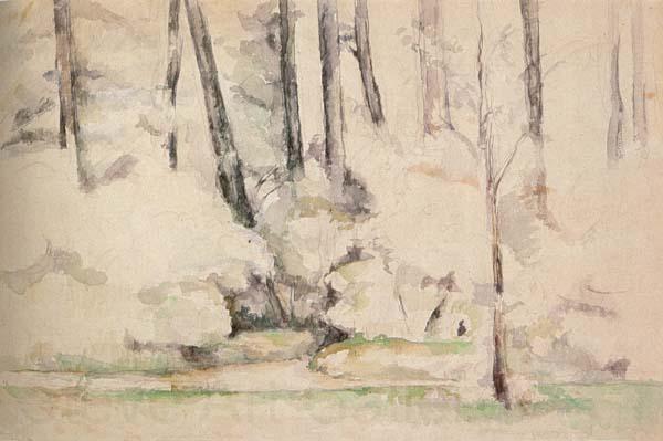Paul Cezanne Sous-bois Norge oil painting art
